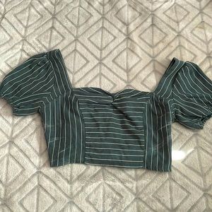 Cute green striped shirt!!